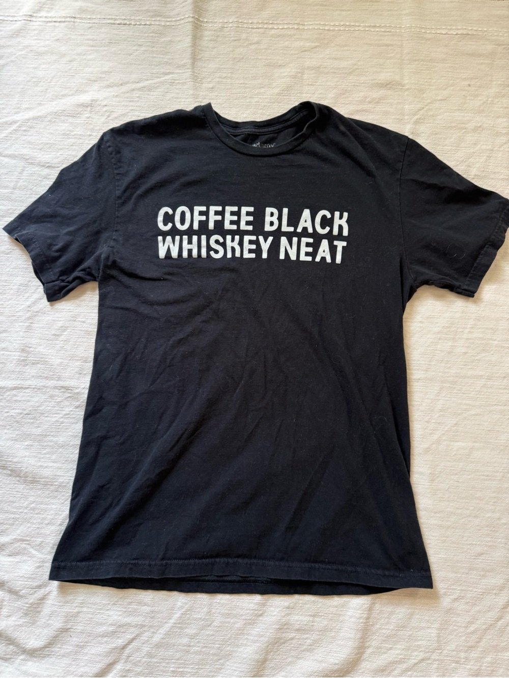 Coffee Black Whiskey Neat hozier lyrics tee size large